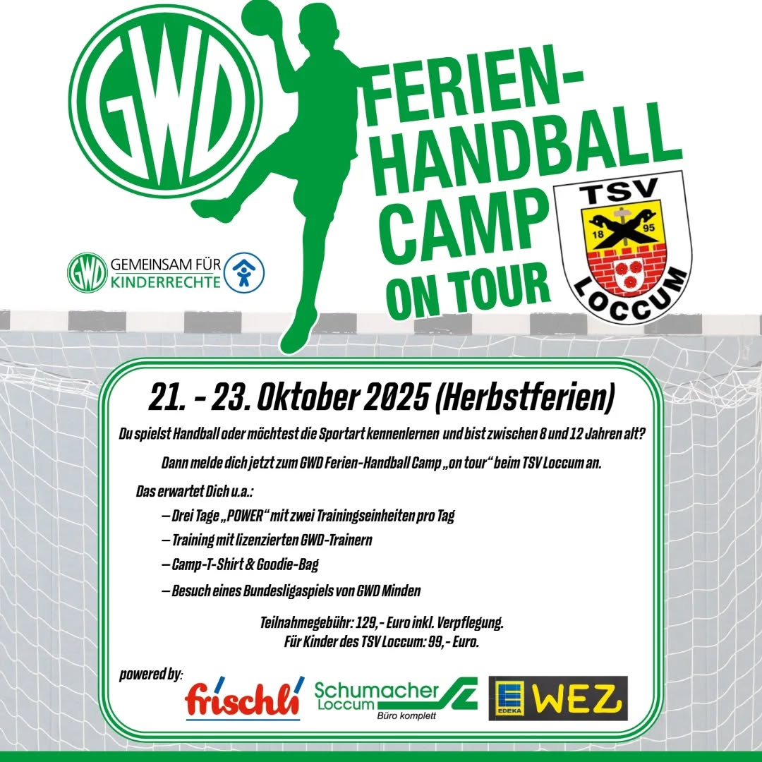 Handballcamp für Kids im Oktober 2025!
